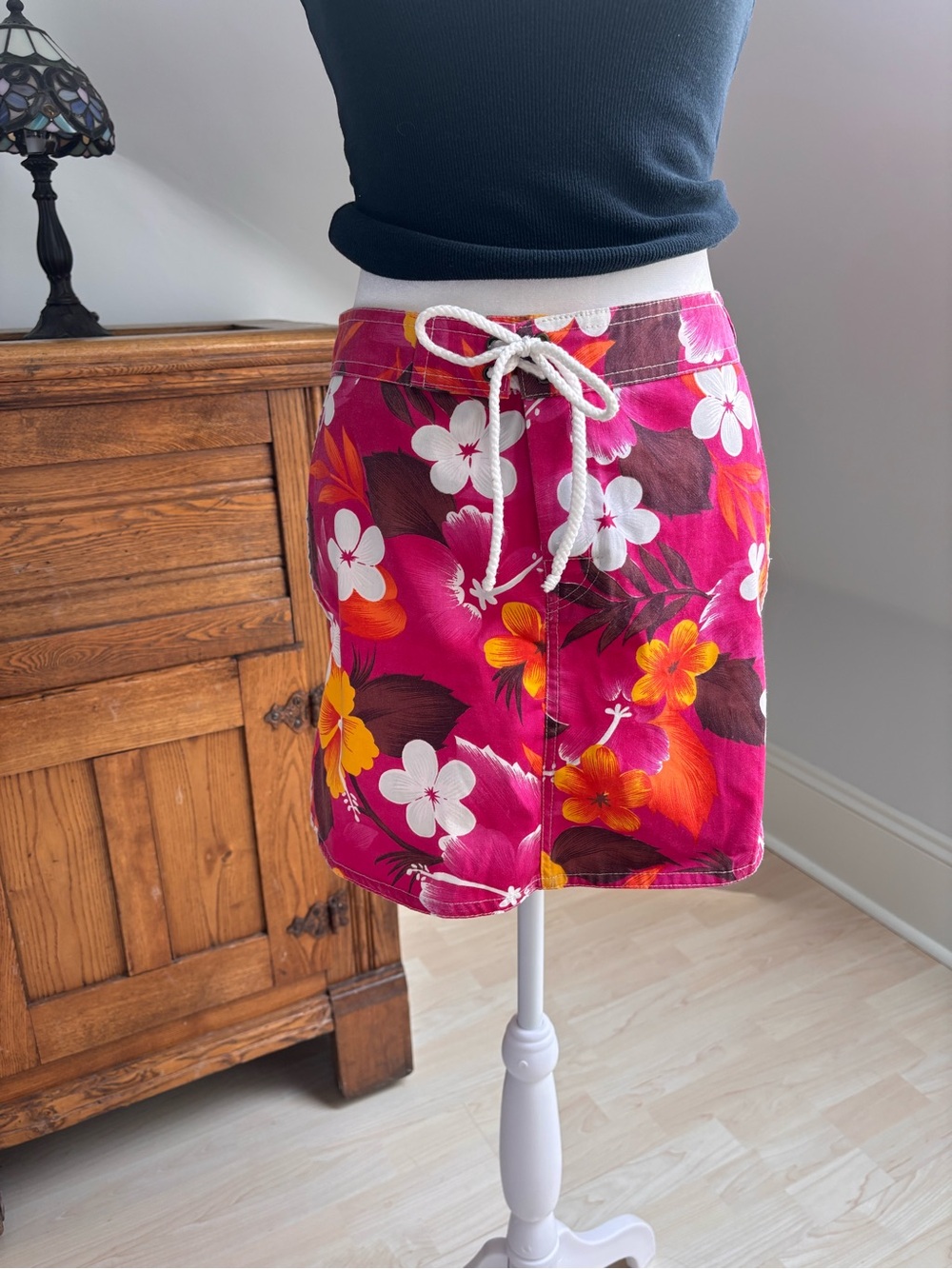 Bahama Beach Floral Mini Skirt 🌺